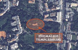 Die Lage der Templerburg (Zum Vergrern die Burg bitte anklicken !)